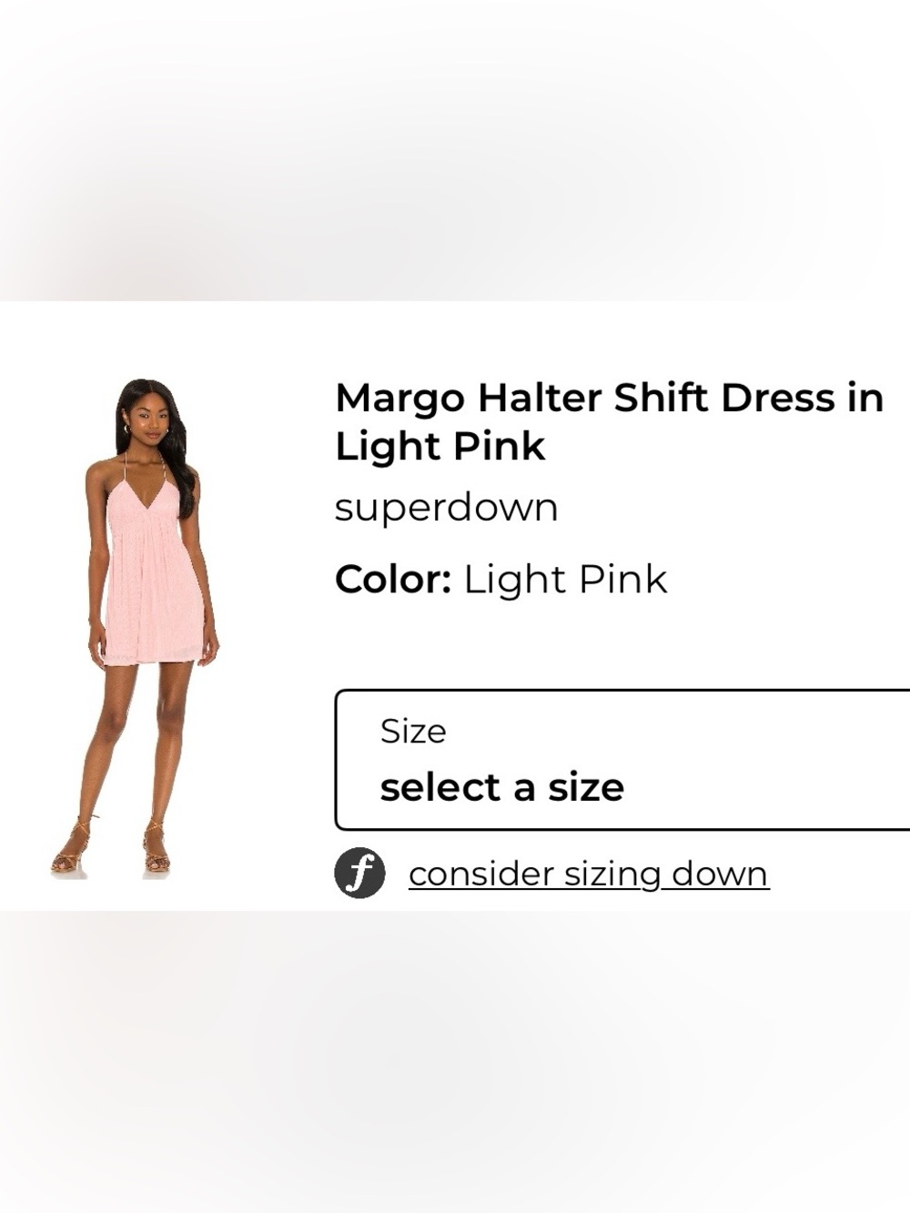 superdown Margo Halter Mini in Light Pink